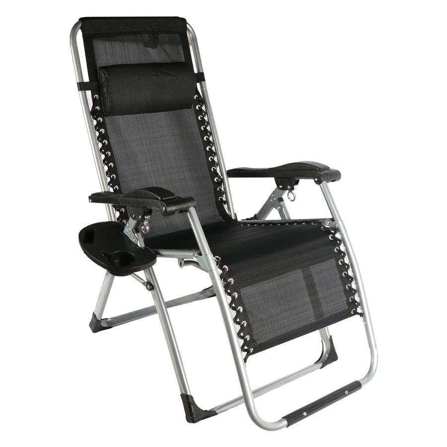 Bigtree Zero Gravity Recliner Deck Patio Beach Chair Black