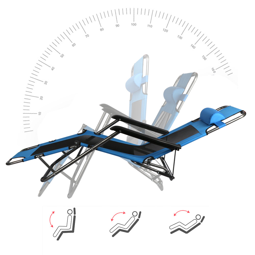 Bigtree Zero Gravity Recliner Deck Patio Beach Chair Blue