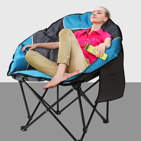 Bigtree Portable Outdoor Padded Collapsable Moon Chair - Teal