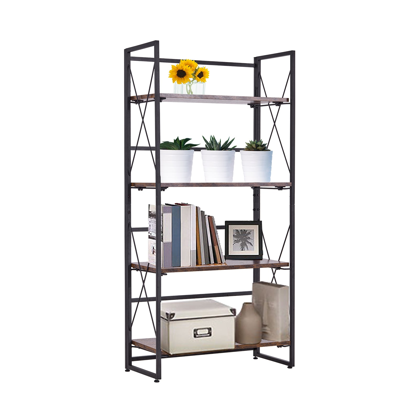 Bigtree 4 Tier Shelf Modern Wall-Mounted Bookshelf