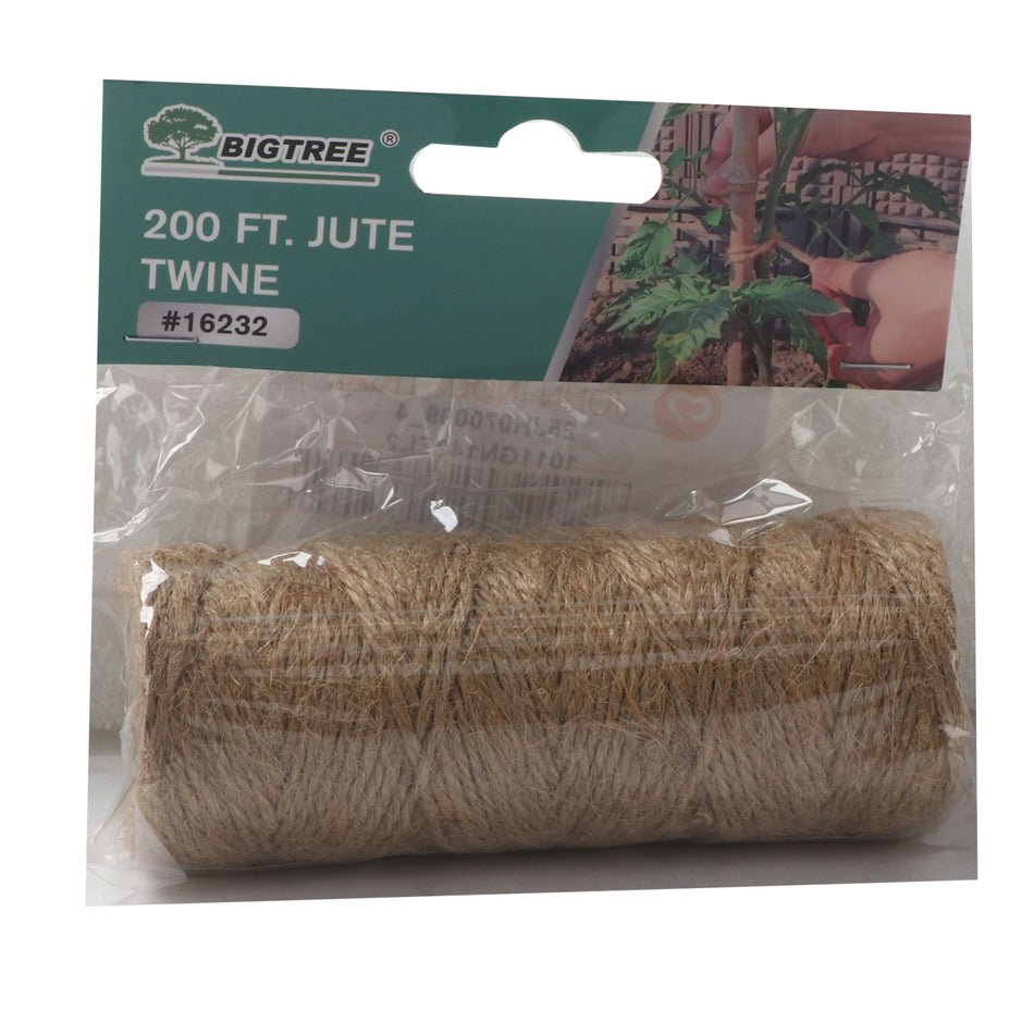 200 FT Jute Twine by Bigtree - Natural Plant Tying Twine for Gardening, Crafting & Plant Support