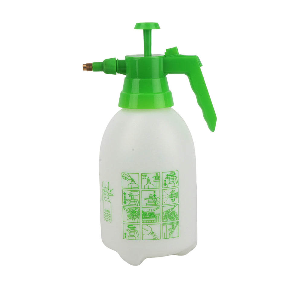 Pressurized Garden Spray Bottle with Adjustable Nozzle, Green & White Plant Mister for Watering, Fertilizing & Cleaning
