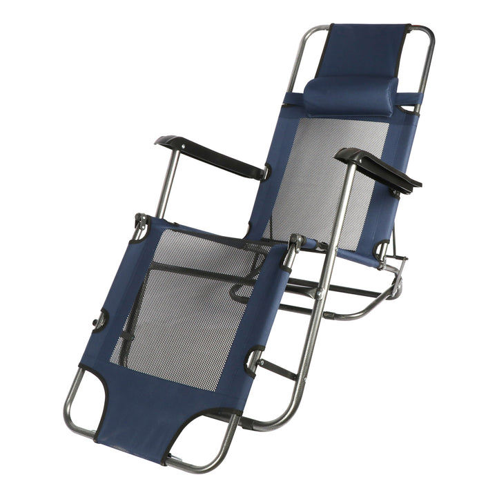 Bigtree Zero Gravity Recliner Deck Patio Beach Chair Navy