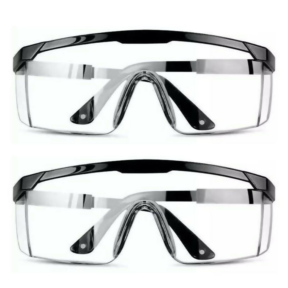 BIGTREE Anti-fog Protective Eyewear Safety Goggles Glasses Adjustable Wide Vision Clear 2pk