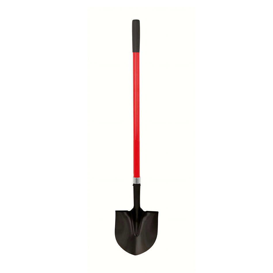 Heavy-Duty Garden Shovel with Red Handle, Durable Metal Spade for Digging, Planting & Lawn Care