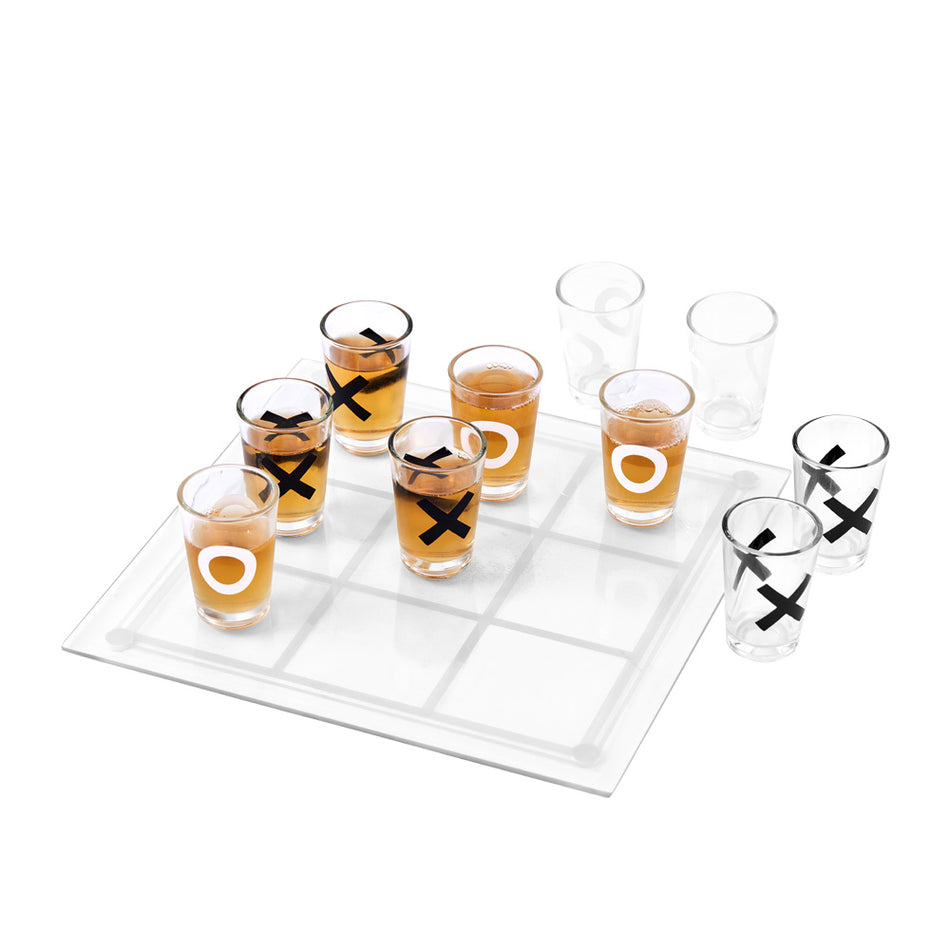 BIGTREE Tic Tac Toe Shot Glass Party Time Playing Board Drinking Game