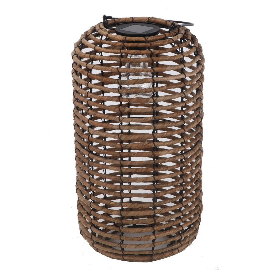 Key West Cage Lantern, Sturdy Wicker and Iron Constructions, Loop Handle