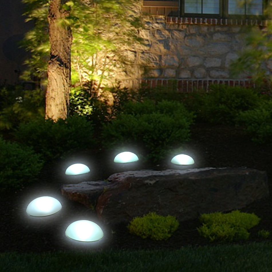 Panda Eye 5PK Plastic Solar String Lamp Outdoor Lights Landscape Decoration LED Lawn Lights, White (Black)