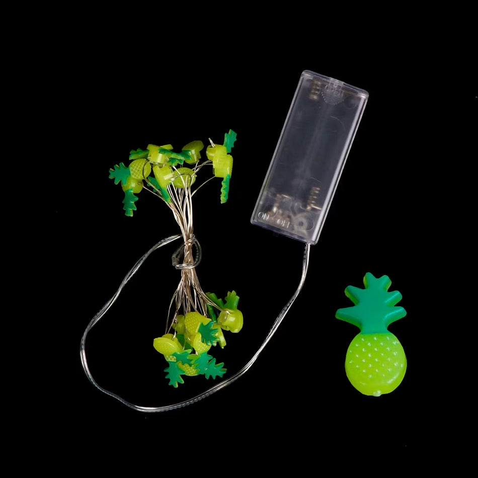 BIGTREE String Light White LED Pineapple Decoration Battery Power Mini for Party