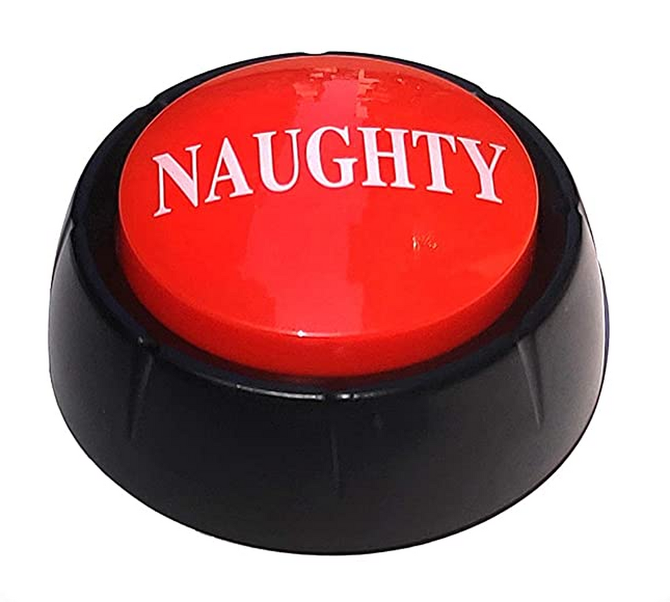 BIGTREE Naughty Announcement Desktop Push Button Party Time Alert Gift