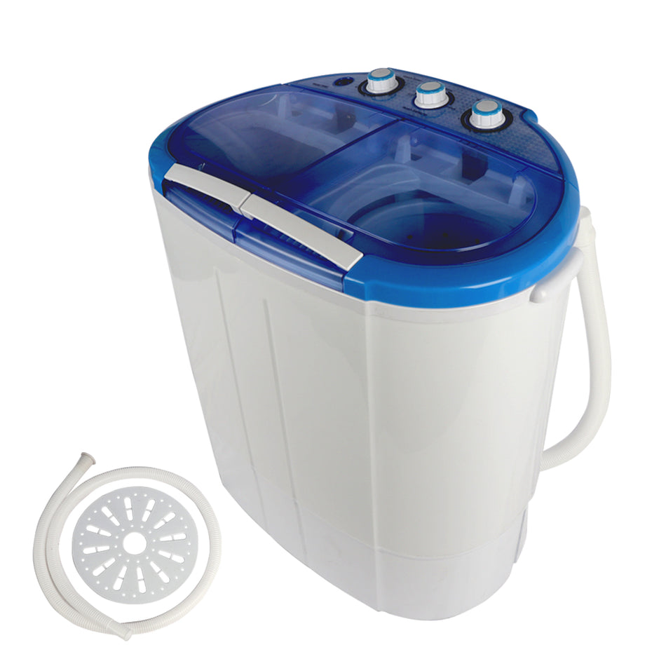 BIGTREE Portable Compact Mini Washing Machine with Twin Tub Electric Washer 6.5 lbs Washing Capacity Energy Space Saving Laundry Spin Cycle with Hose Perfect for Home RV Camping Dorms College