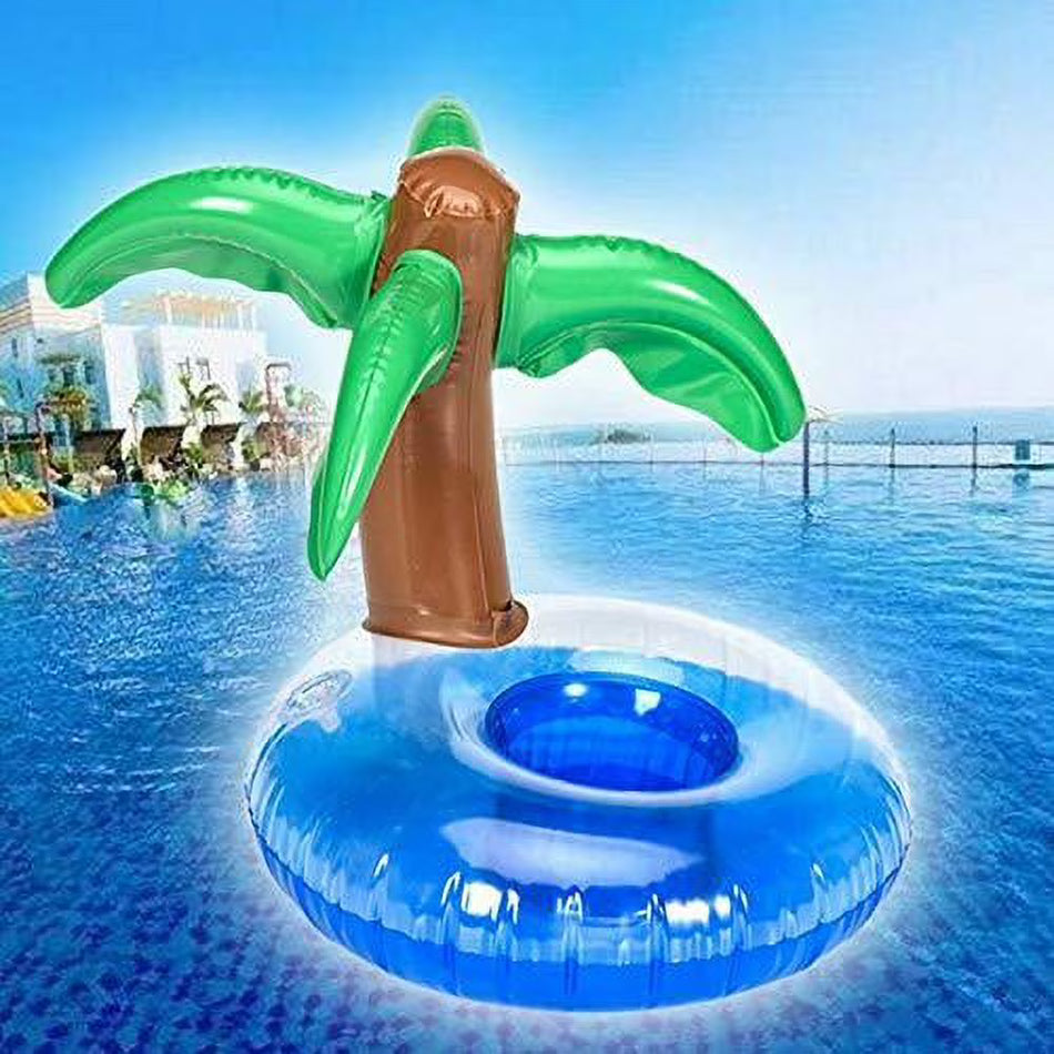 BIGTREE Coconut Tree Pool Side Cup Holder Inflatable Water Fun Drink Float