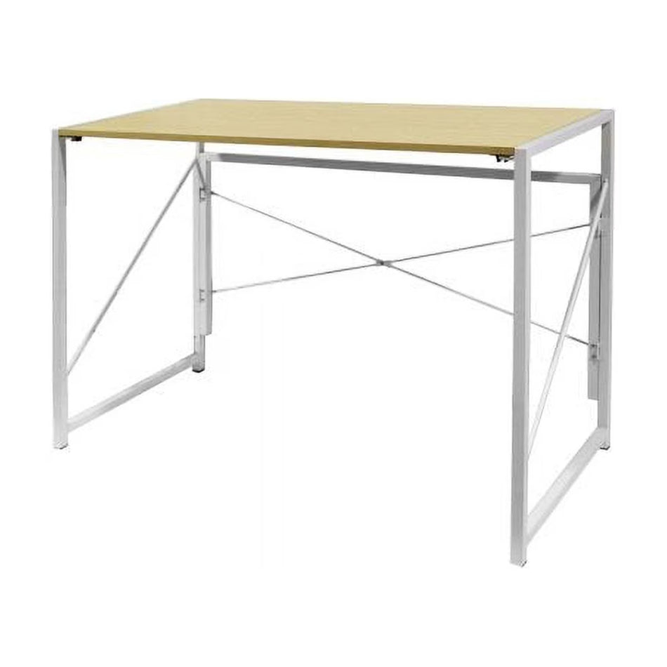BIGTREE Writing Computer Study Desk Modern Simple Foldable Table for Home Office Oak