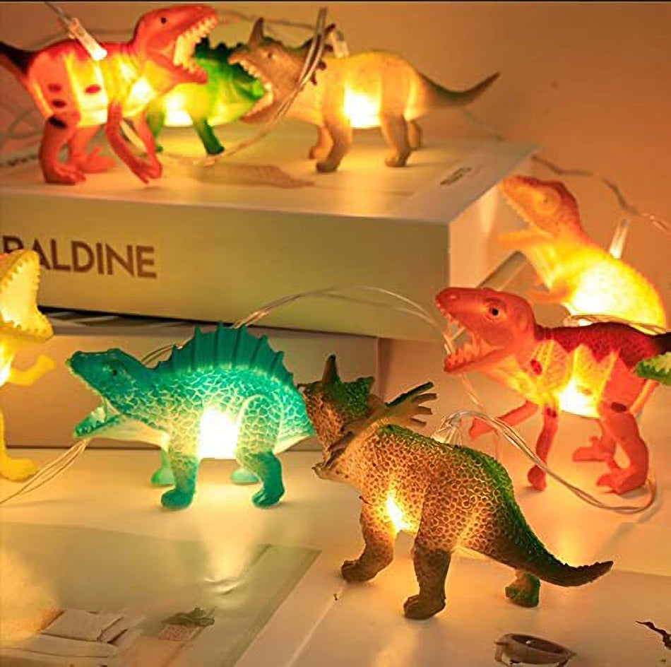 BIGTREE LED Dinosaur String Lights Battery Power Graduation Party Holiday Home Decorations