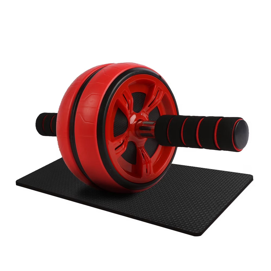 BIGTREE Abdominal Roller Wheel with Knee Pad for Core Workout Home Exercise Black Red
