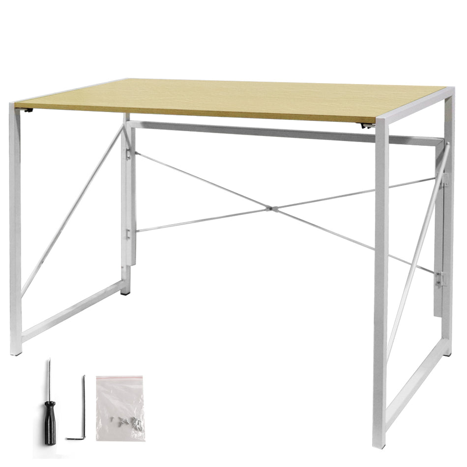 BIGTREE Folding Desk,Writing Computer Desk 39" Modern Simple Foldable Table Home Office Desk?White