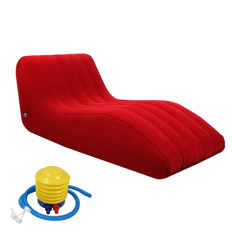 Inflatable Sofa Couch Lounge Outdoor Camping Backyard Beach Pool Party Chair Red