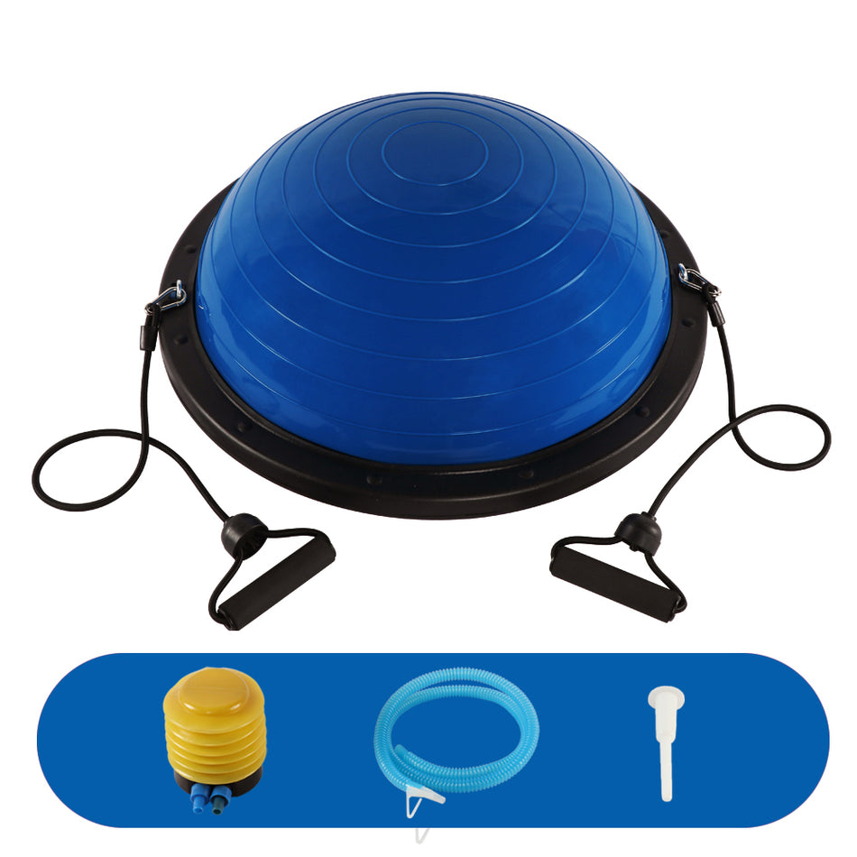 BIGTREE Balance Trainer Stability Exercise Fitness Yoga Half Ball with Resistance Bands - 55cm