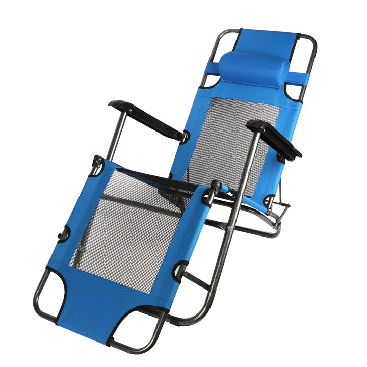 Bigtree Zero Gravity Recliner Deck Patio Beach Chair Blue