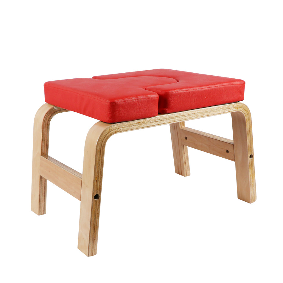 Beech Wood Yoga Headstand Bench, Padded Inversion Yoga Chair