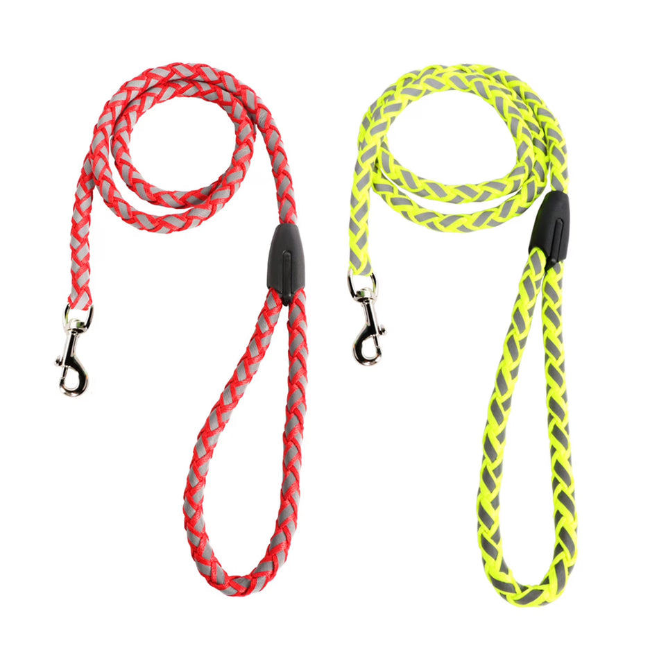 BIGTREE Reflective Training Dog Leash Heavy Duty Rope for Medium Dogs Walking Handle Leads 4ft New