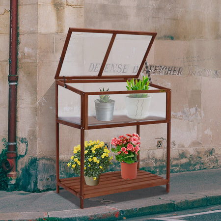 Bigtree Wooden Cold Frame Greenhouse Raised Kit