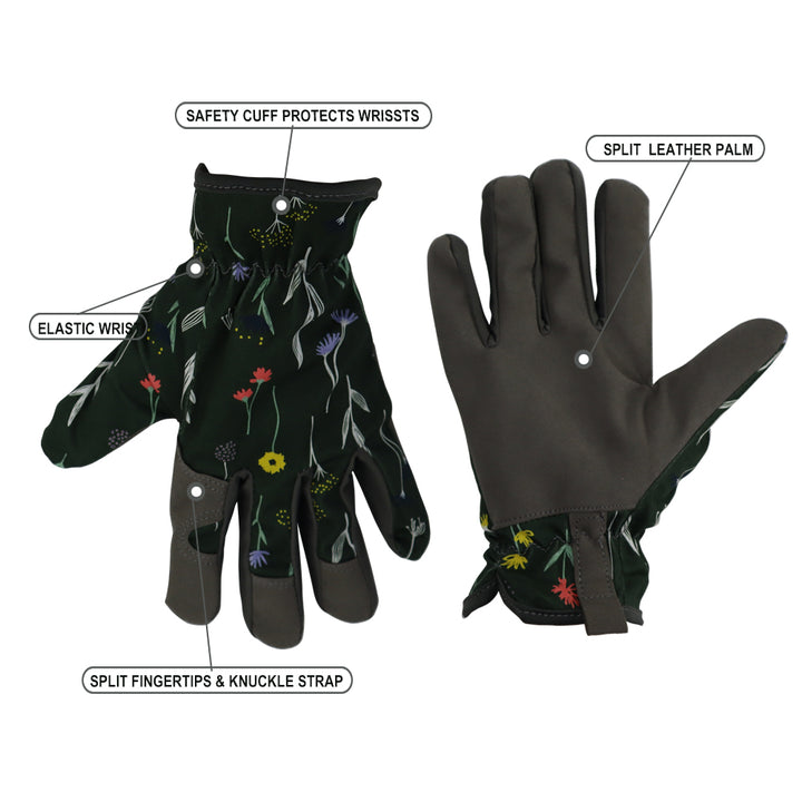 Bigtree Protective Garden Gloves with Elastic Wrist Cuff