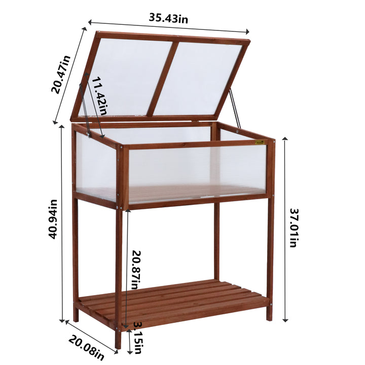 Bigtree Wooden Cold Frame Greenhouse Raised Kit