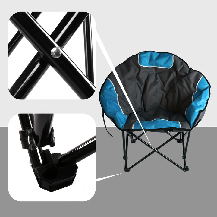 Bigtree Portable Outdoor Padded Collapsable Moon Chair - Teal