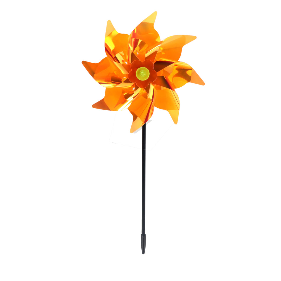 Colorful Flower & Holographic Wind Spinner Set - Decorative Garden Pinwheels for Outdoor Lawn, Patio & Yard Decoration