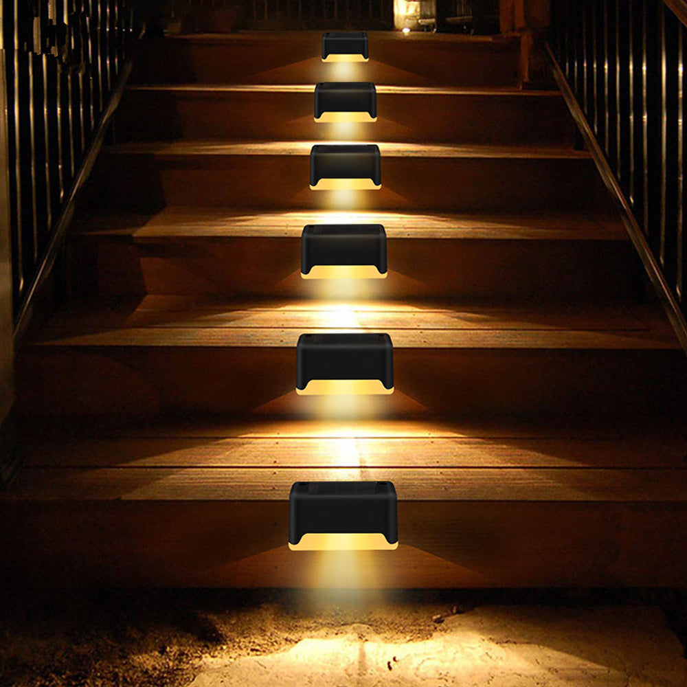 Bigtree 12pk Auto-On LED Solar Lights for Stair Walkway Outdoors