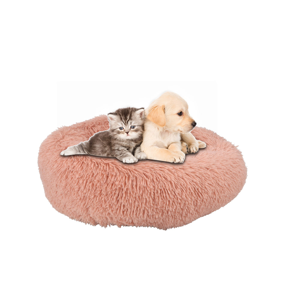 BIGTREE Long Plush Comfy Calming & Self-Warming Bed for Dog & Cat, Anti Anxiety, Furry, Soothing, Fluffy, Washable Ped Bed