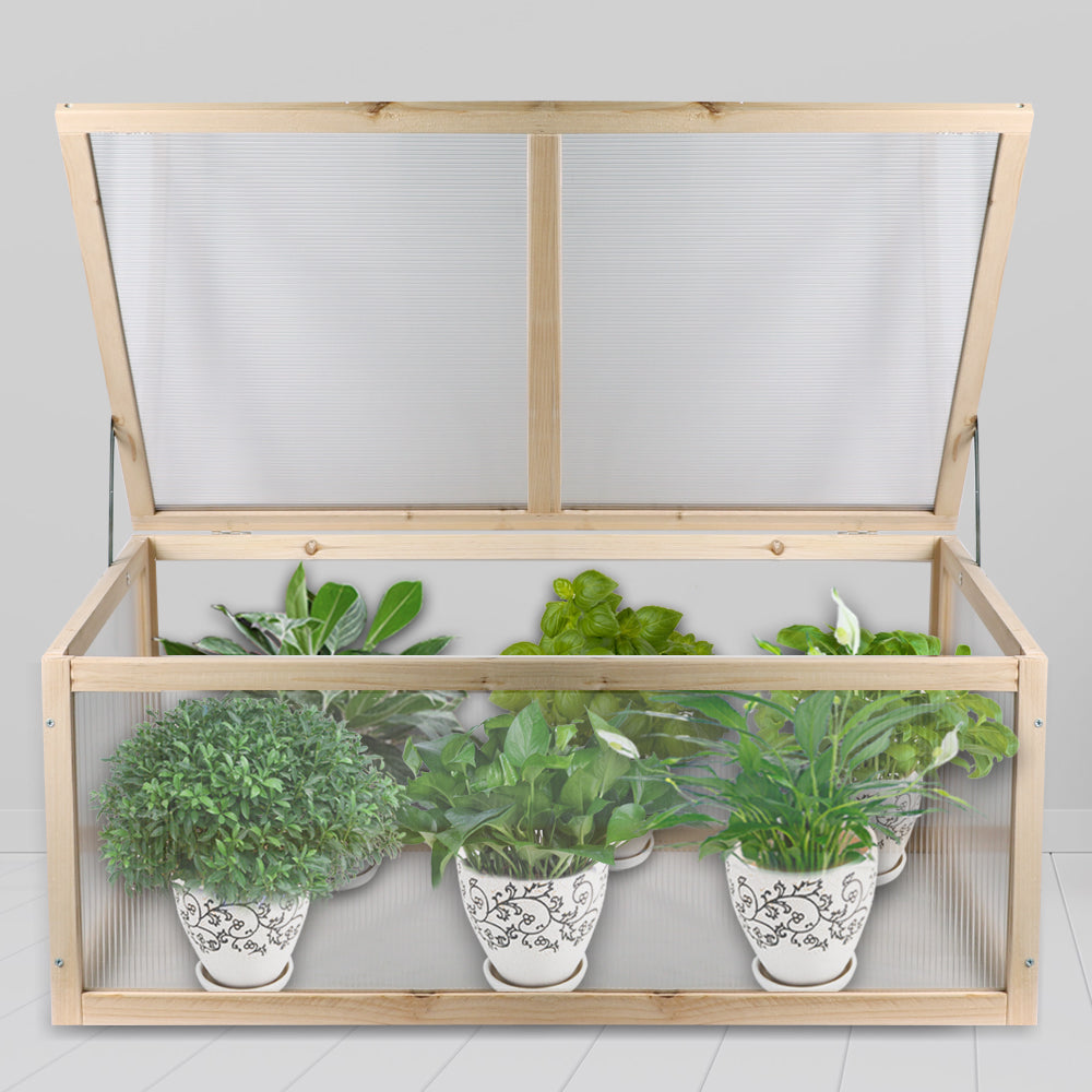 Bigtree Wood Cold Frame Greenhouse Planter 39x25x15