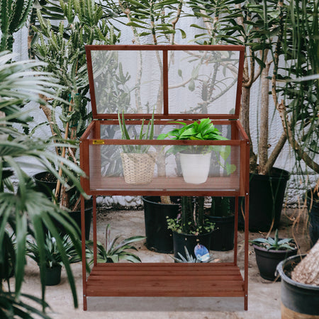 Bigtree Wooden Cold Frame Greenhouse Raised Kit