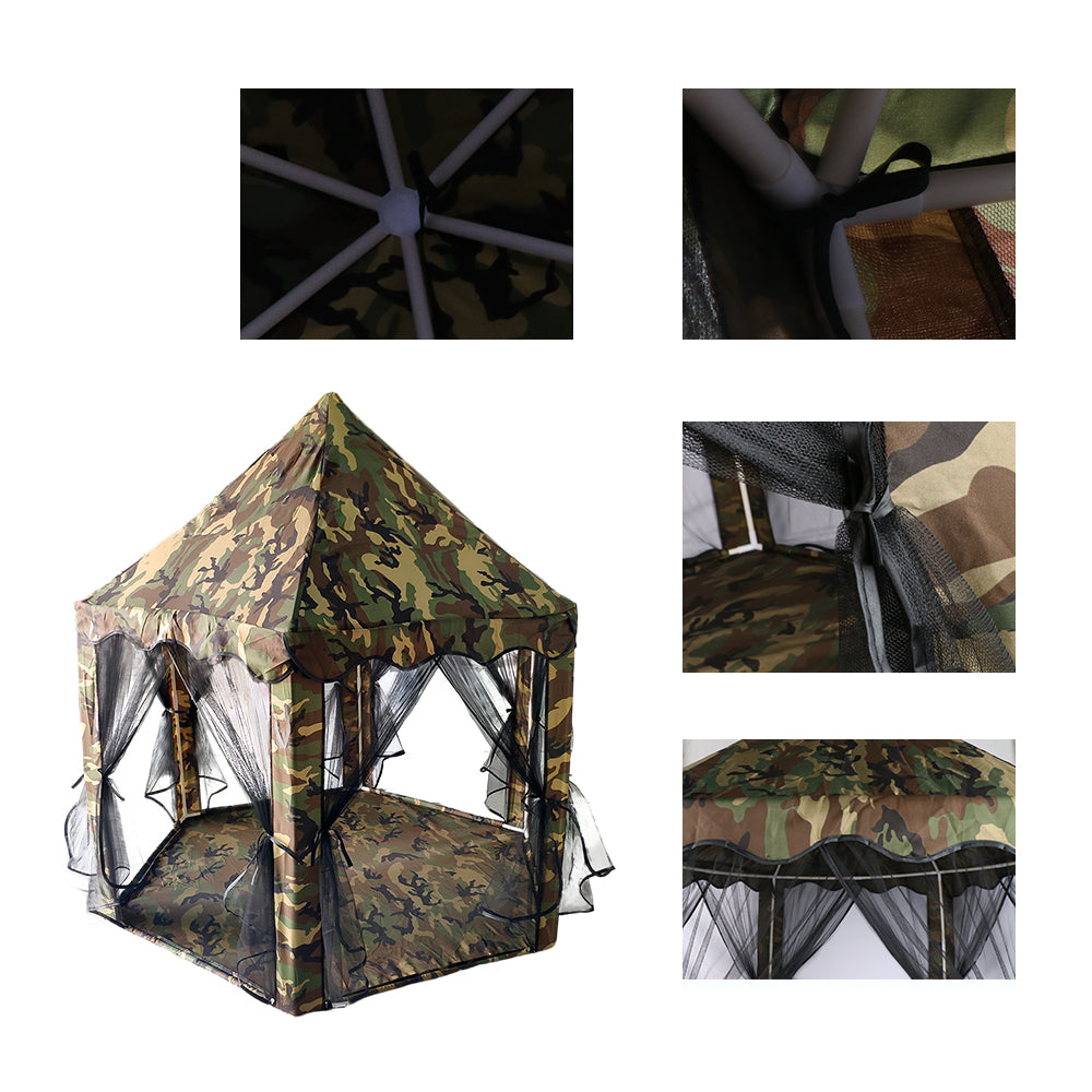 Bigtree Camouflage Castle Kids Play Tent for Indoor and Outdoor