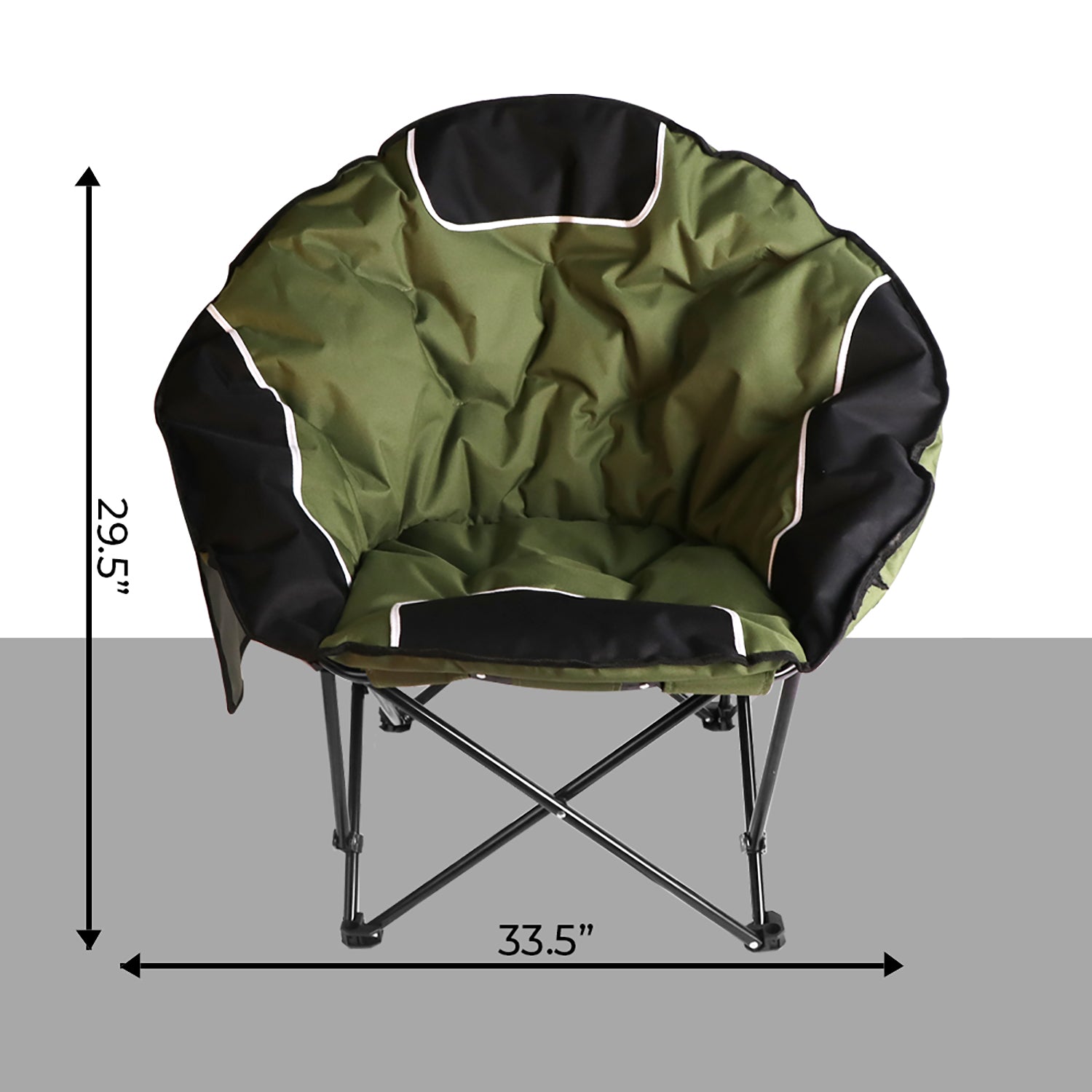 Bigtree Portable Outdoor Padded Collapsable Moon Chair - Green