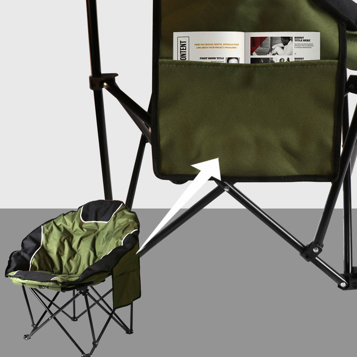 Bigtree Portable Outdoor Padded Collapsable Moon Chair - Green