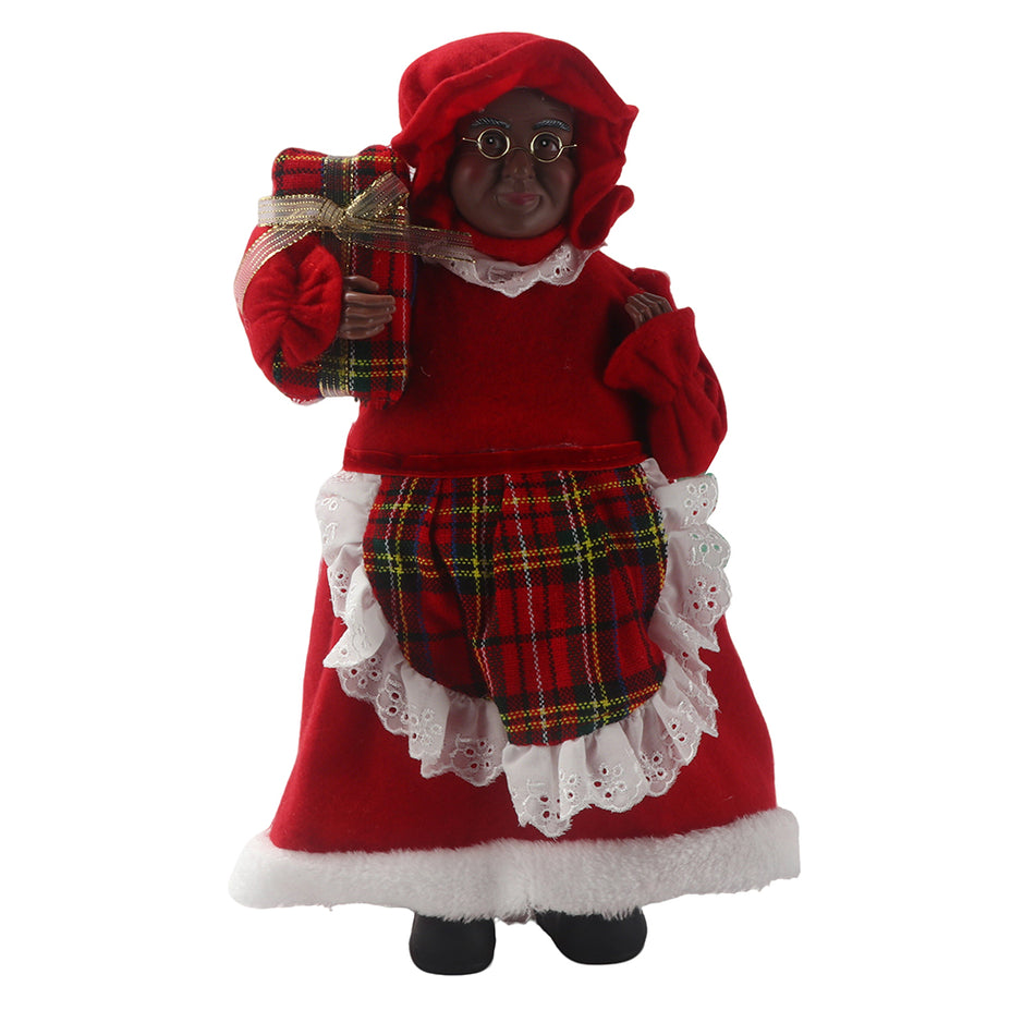 Assorted Santa & Mrs. Claus Textile Doll Set - Diverse Styles Christmas Decor Figurines for Holiday Home Accent